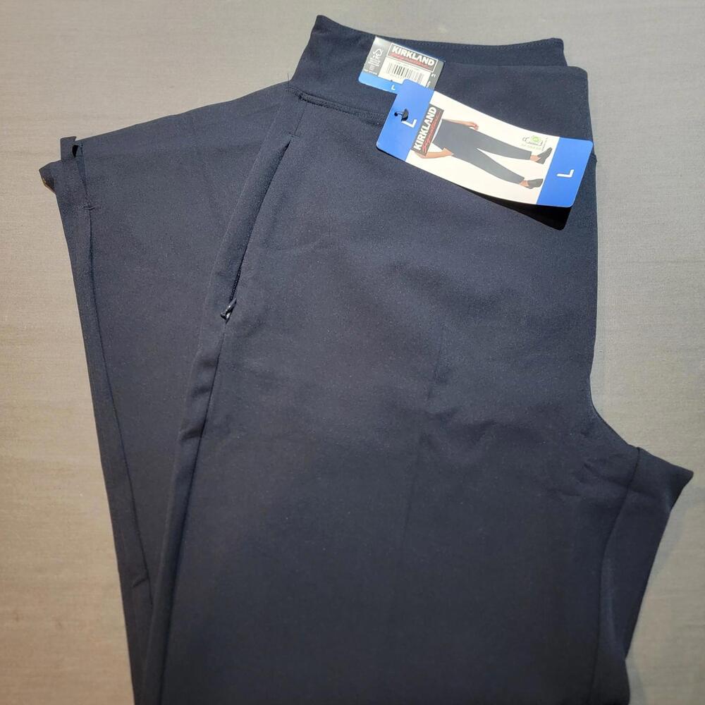 Kirkland Signature L Ladies Ankle Pants Navy Blue Inseam 26.5" New With Tags